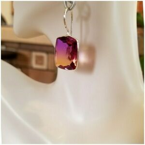 4ct Bi-Color Tourmaline Earrings
